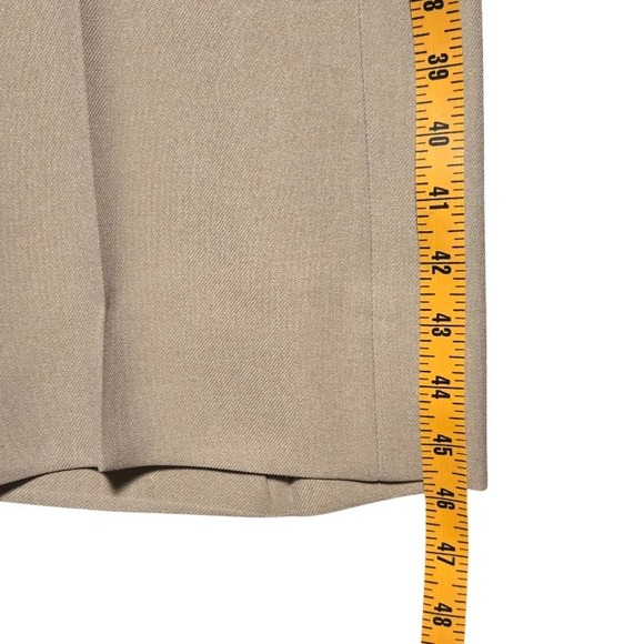 Vintage 70s Tan Johnny Carson Three Piece Suit Light Beige Dapper Size 46R 40x31 - Picture 16 of 16